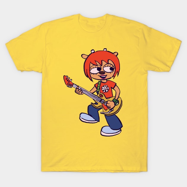 I draw lammy the jammer with her guitar / um jammer lammy T-Shirt by mudwizard